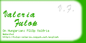 valeria fulop business card