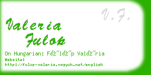 valeria fulop business card